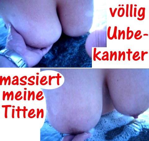 Unbekannter  massiert meine Nippel am Strand