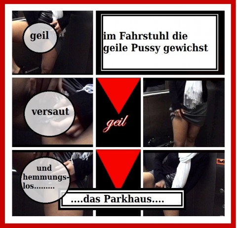 im Fahrstuhl an der Pussy gewichst