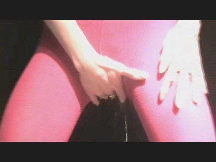 Red wool tights with no panties * fg