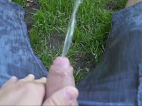 Pissing in a park