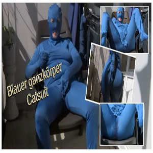 Blue full body catsuit
