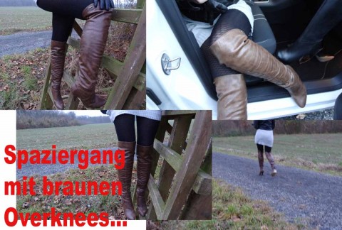 Thigh high boots and slipless outdoor