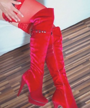 Rote Stiefel
