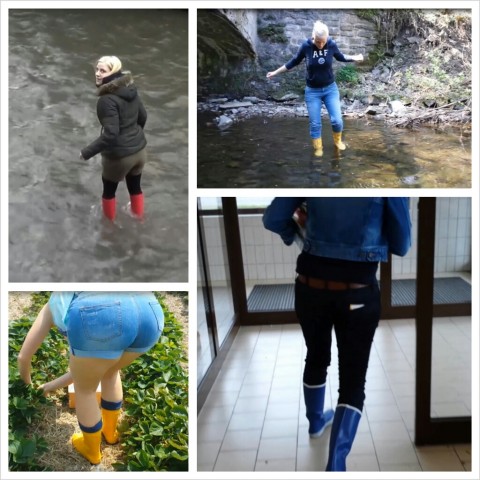 4 pairs of rubber boots in daily life test