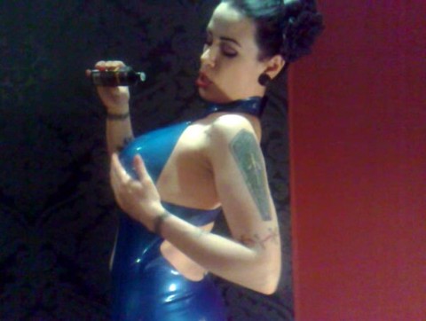 My new latex dress oiled