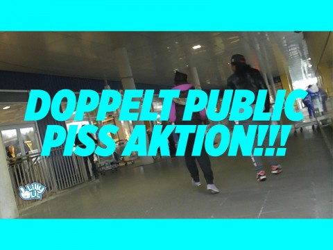 Doppelt Public Piss Aktion