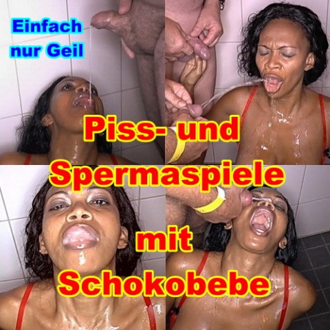 Horny Piss & sperm shower for Schokobebe