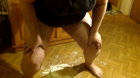 Full Pissed into flour