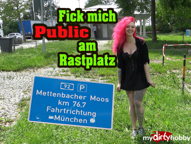 Fick mich ohne GUMMI Public am Rastplatz