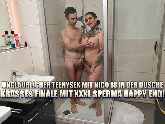 Unglaublicher Teenysex mit Nico 18 in der Dusche!